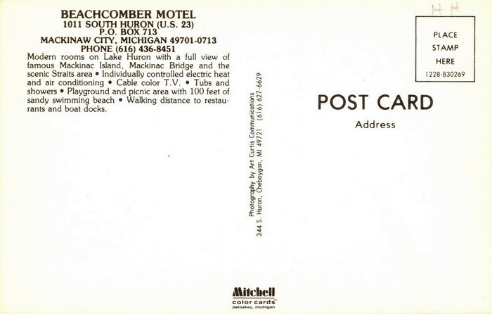 Beachcomber Motel - Old Postcard View (newer photo)
